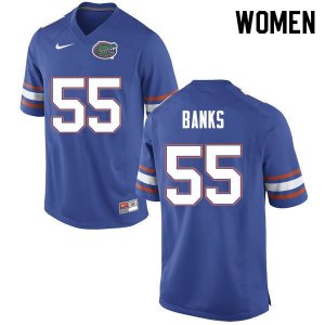 Women's Florida Gators #55 Noah Banks NCAA Nike Blue Authentic Stitched College Football Jersey ODU5262TT